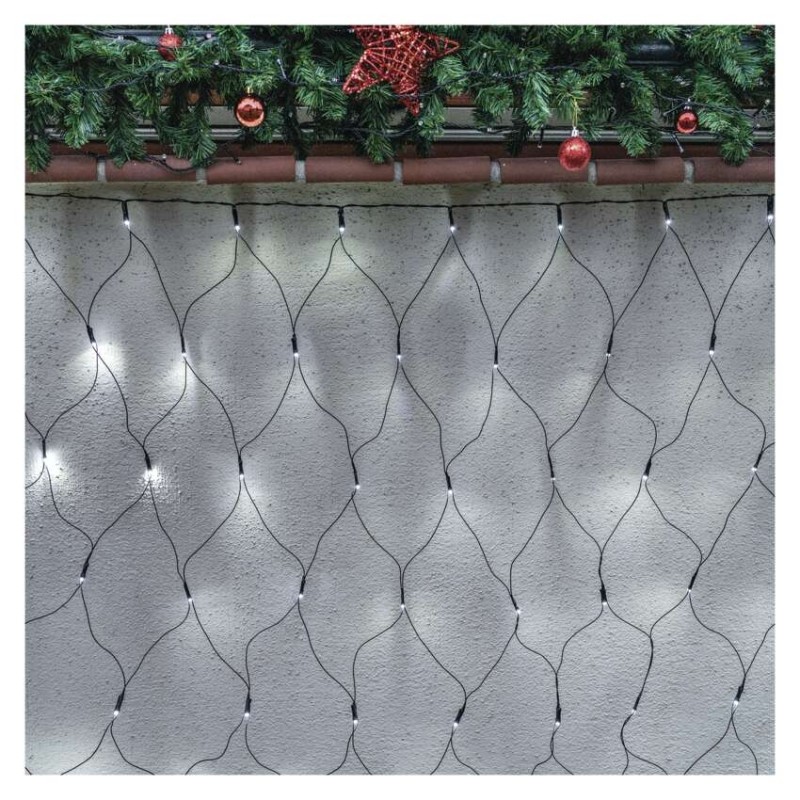 Standard LED spojovacia vianočná reťaz – sieť, 1,5x2 m, vonkajšia, studená biela