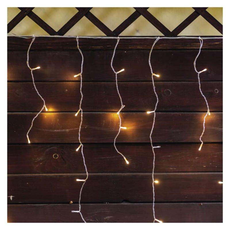 Stand. LED savienojošā virt., mirgojoša – lāstekas, 2,5 m, liet. ārā, silti/auksti balta