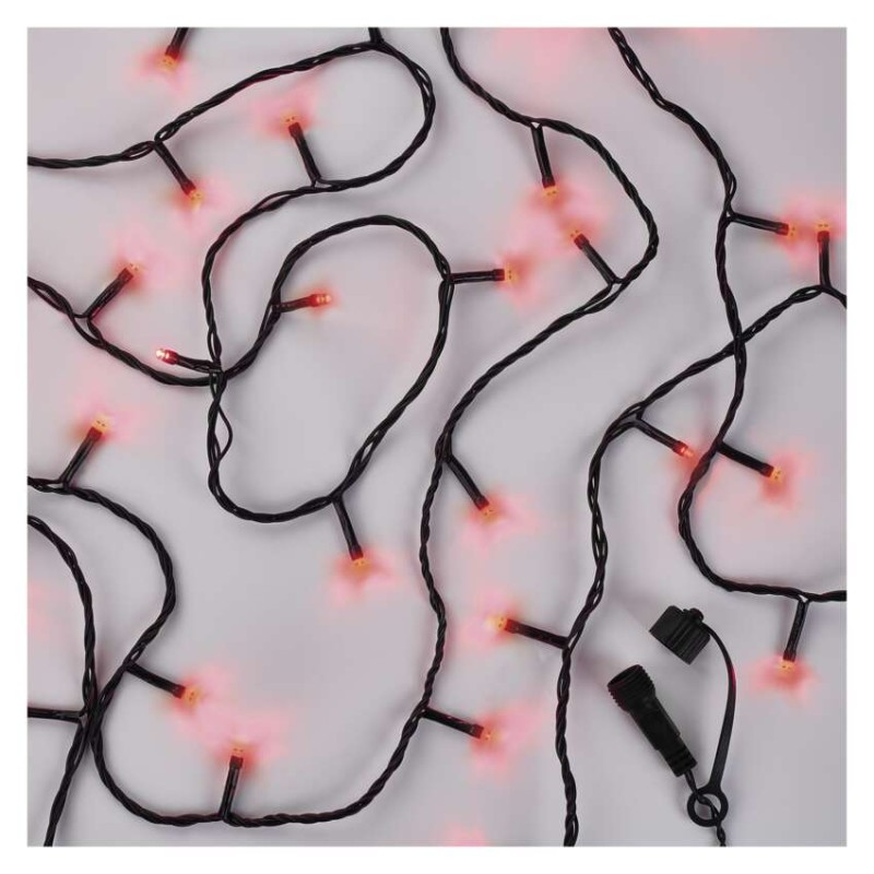 Standarta LED savienojošā virtene, 10 m, lietošanai ārā un iekštelpās, sarkana