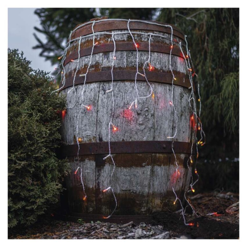 Standarta LED savienojošā virt., pulsējoša – lāstekas, 2,5 m, liet. ārā, sarkana/retro