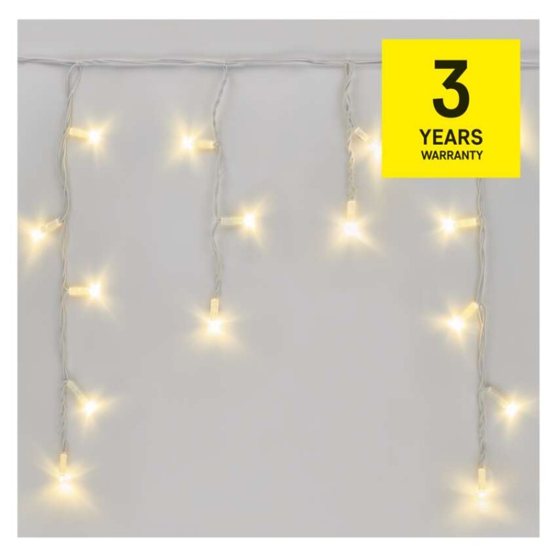 Profi LED spojovacia reťaz biela – cencúle, 3 m, vonkajšia, teplá biela