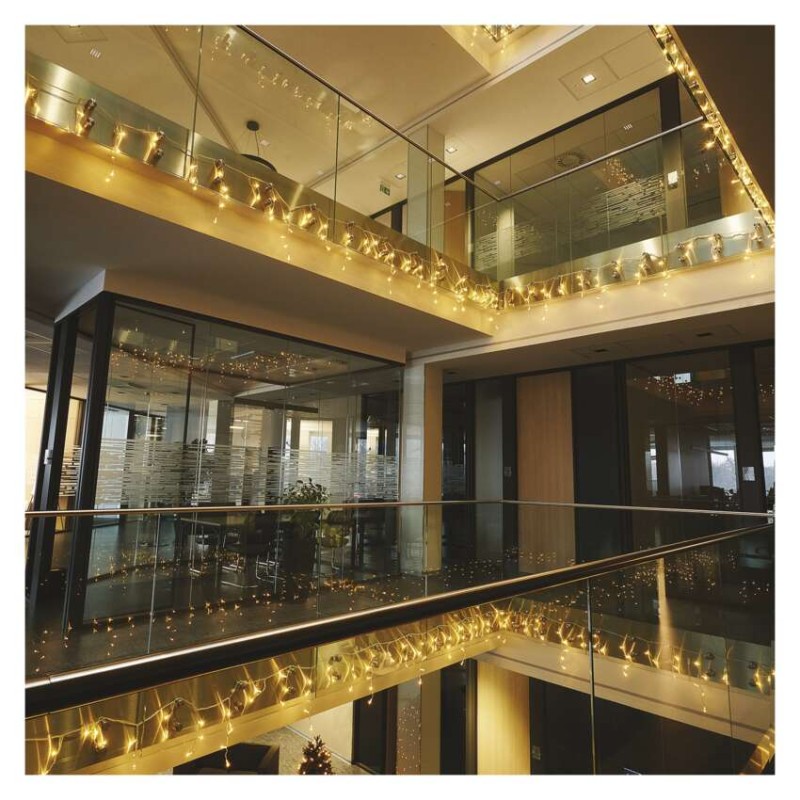 Profi LED spojovacia reťaz blikajúca biela – cencúle, 3 m, vonkajšia, teplá biela