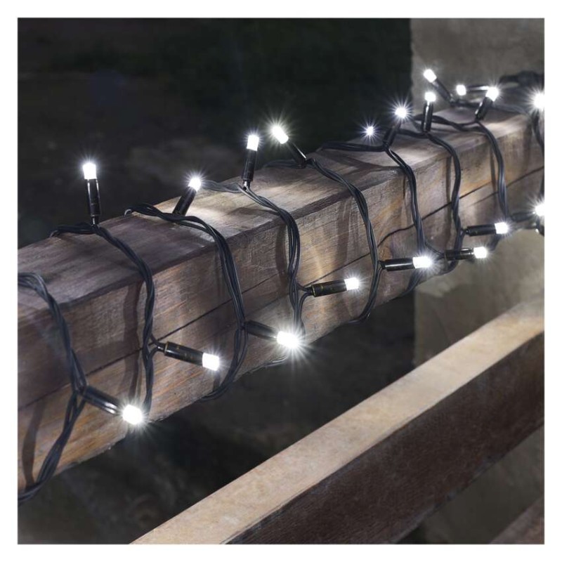 Profi LED spoj. reťaz preblikávajúca, 10 m, vonkajšia aj vnútorná, studená biela