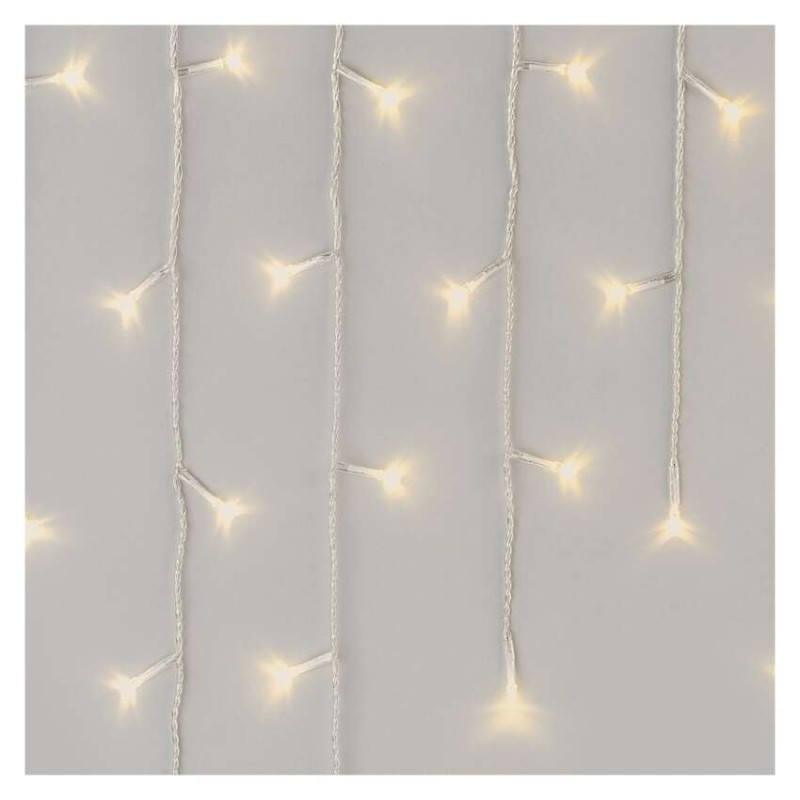 Oświetlenie świątecz. sople 300LED 5m ciepła biel, przeź. przew.,8 programów, timer, pilot