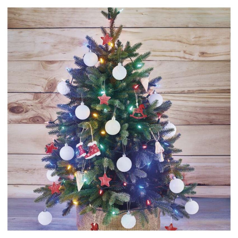 LED Weihnachtliche Lichterkette – traditionell, 17,85 m, Außen und Innen, Multicolor