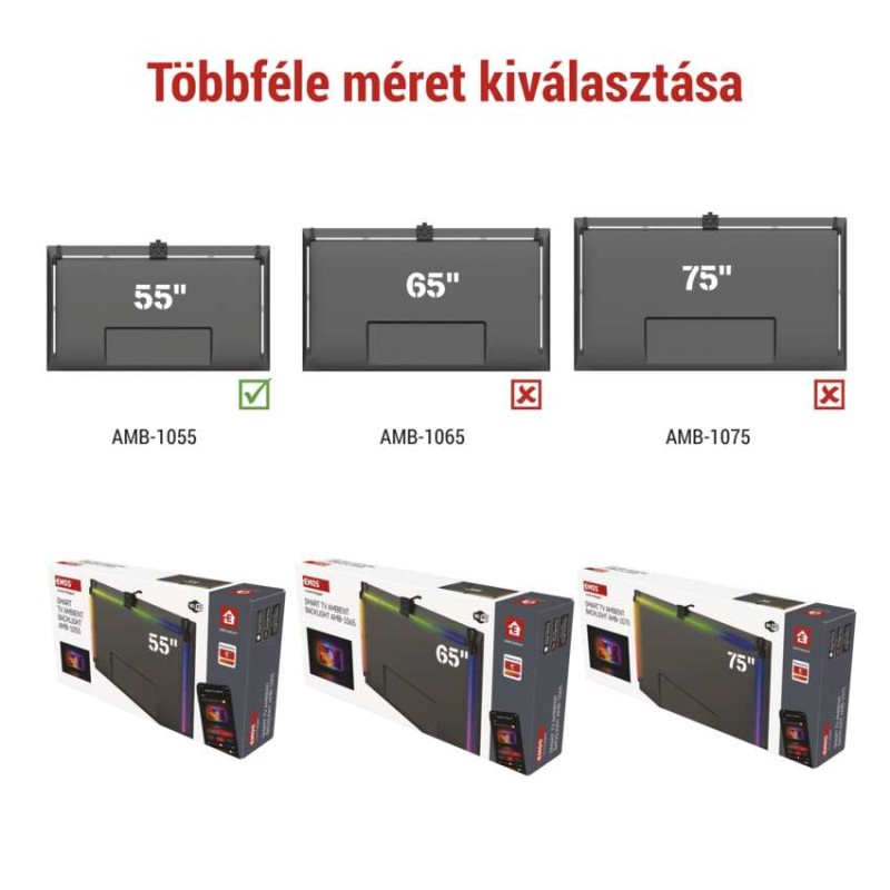GoSmart Ambient LED RGB világítás TV-hez 55“ (139 cm)