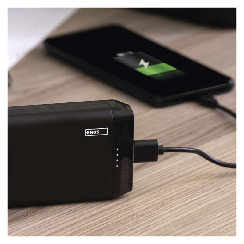 EMOS Powerbank ALPHA2 20, 20 000 mAh, 10 W, fekete