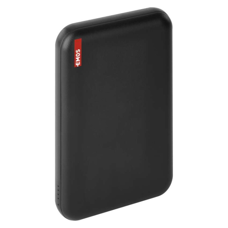 EMOS Powerbank WI 521, 5 000 mAh, 20 W+Wireless, fekete