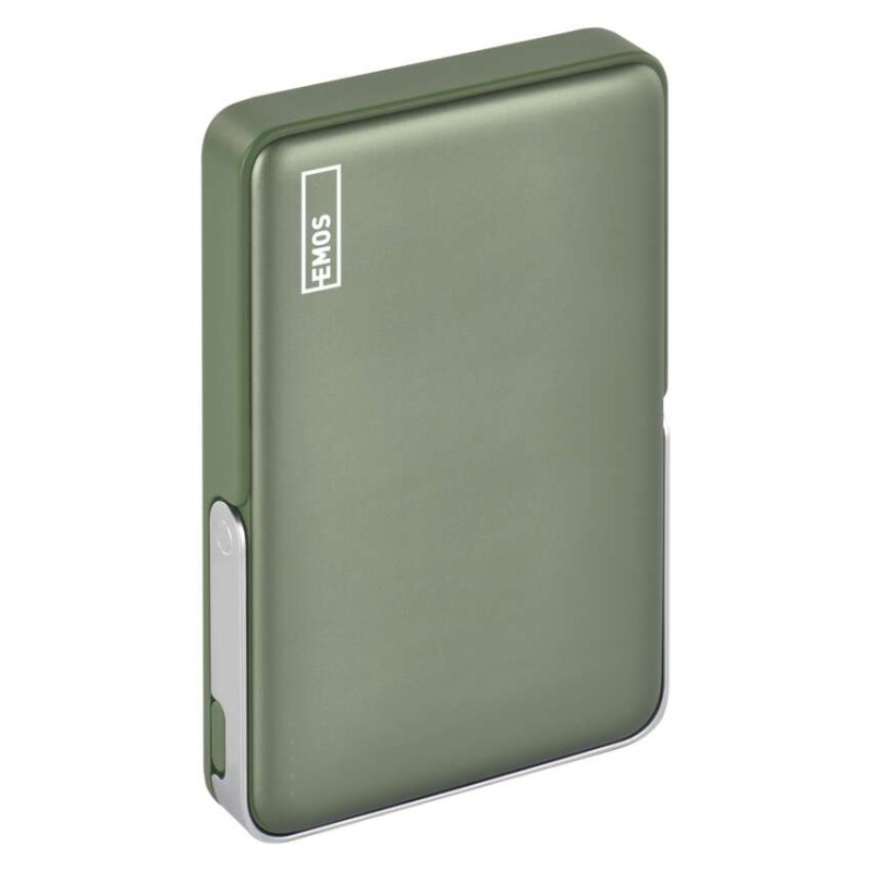 Power bank EMOS WI 1031, 10 000 mAh, 20 W+Wireless, army-green