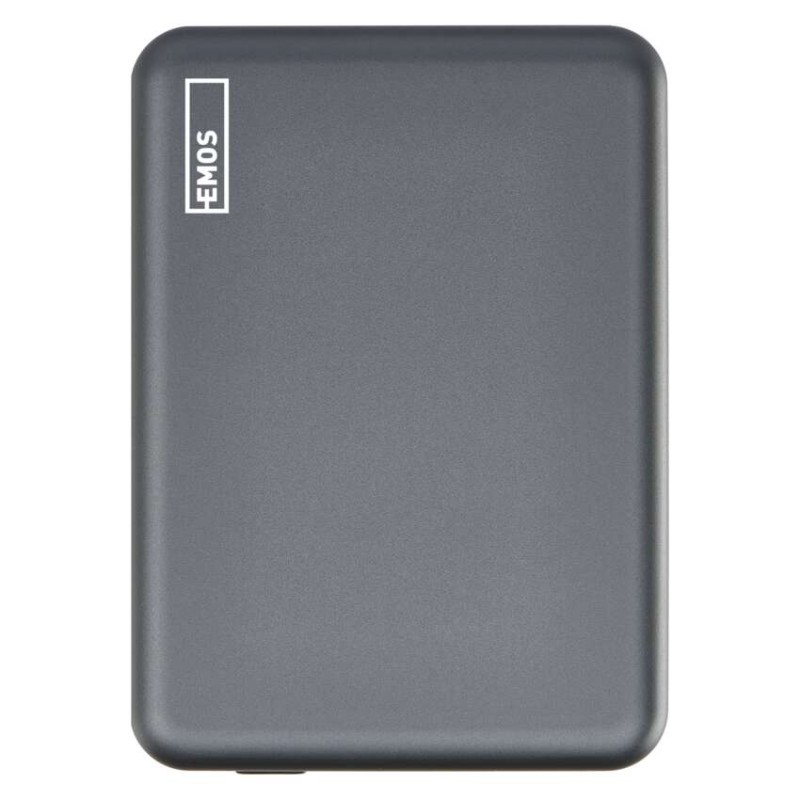 Power bank EMOS WI 522, 5 000 mAh, 20 W+Wireless, šedá