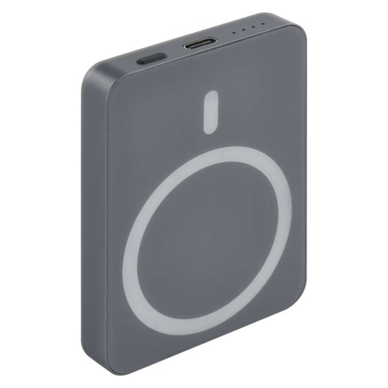 Power bank EMOS WI 522, 5 000 mAh, 20 W+Wireless, šedá