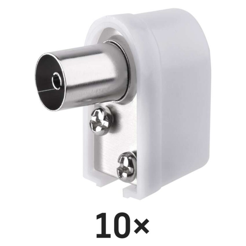 Konektor IEC zásuvka zacvakávací uhlový, 10ks