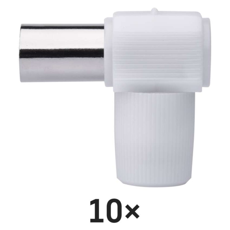 IEC antenniliitmik emane, sissekeeratav, nurgaga, 10 tk