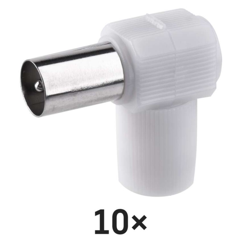 Konektor IEC vidlice skrutkovací uhlový, 10ks