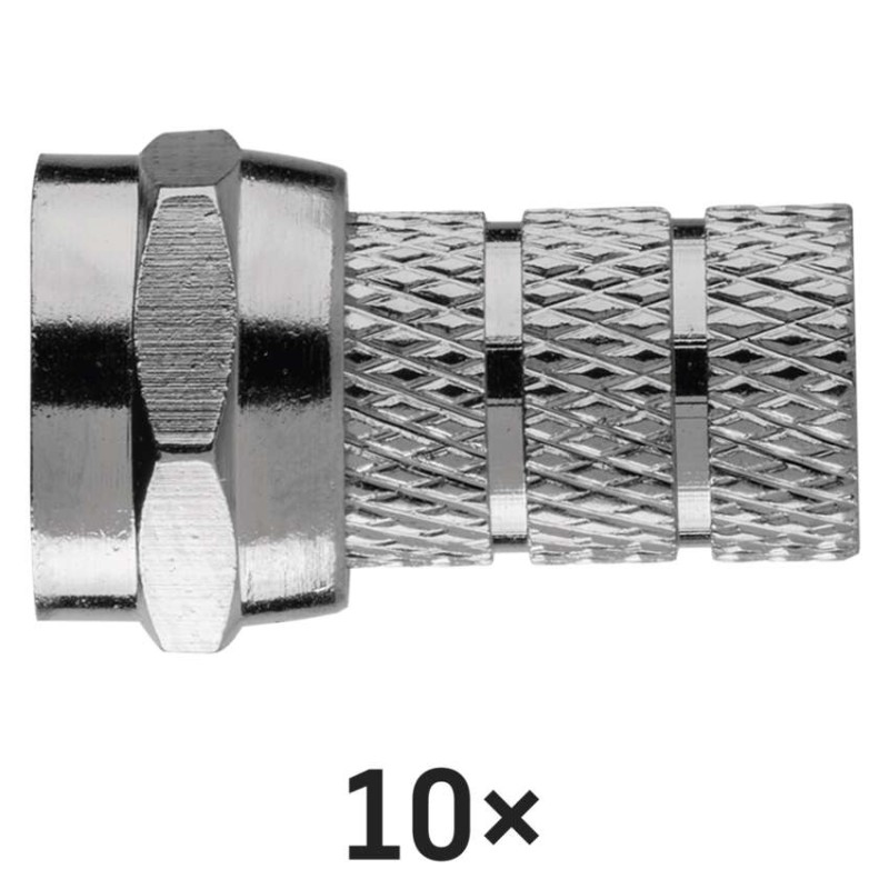 Konektor F vidlica pre koax 3C2V, 10ks