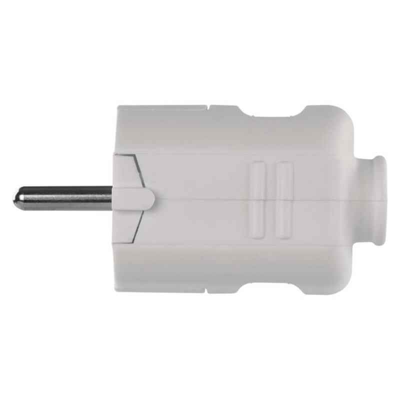 Vidlice přímá pro prodlužovací kabel, bílá