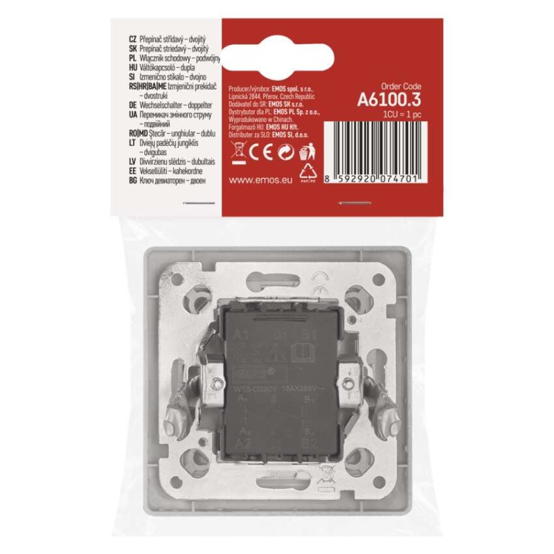 Přepínač dvojitý střídavý č. 6+6