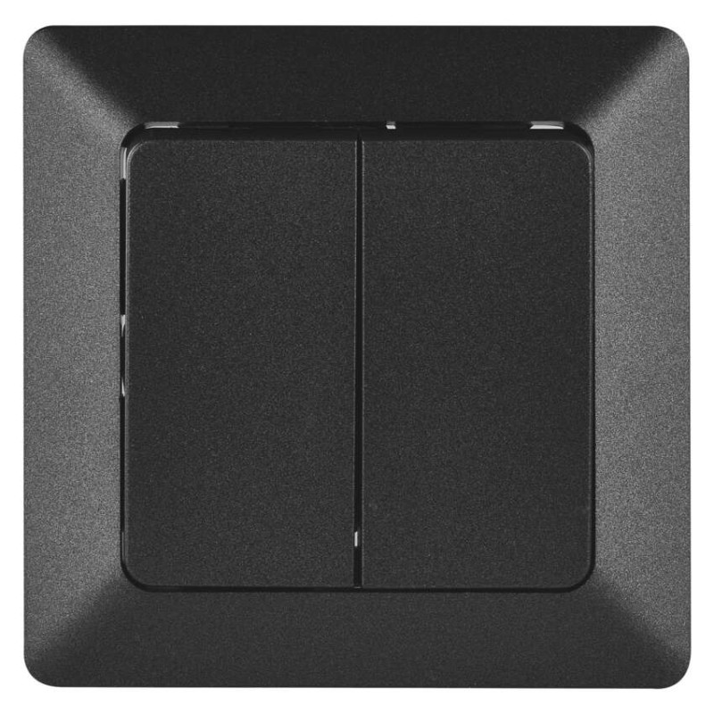 Přepínač dvojitý střídavý č. 6+6, antracit