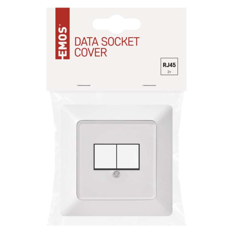 Kryt datové zásuvky 2xRJ45
