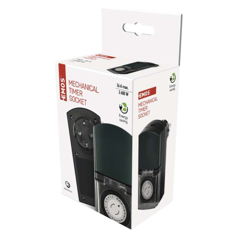 EMOS Mechanikus időkapcsoló P5526 IP44 SCHUKO