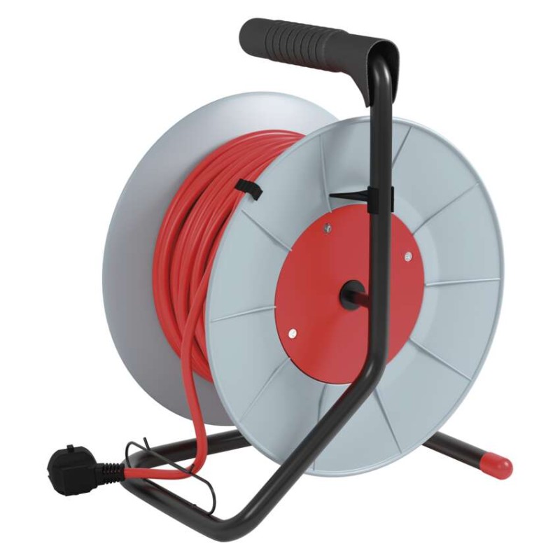 Pikenduskaabli rull 25 m / 4 Pistikupesa / punane / PVC / 230 V / 1,5 mm2