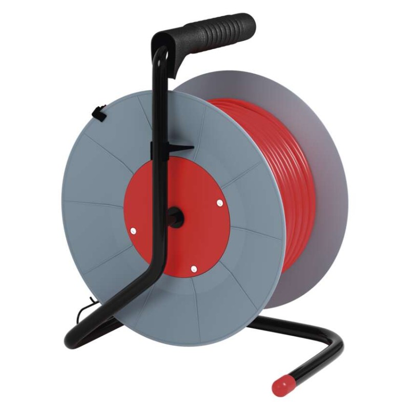 Kábeldob 20 m / 4 aljzat / piros / PVC / 230 V / 1 mm2