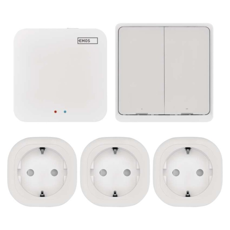 Set GoSmart: 3x WiFi-Steckdose IP-3002S, 1x Szenenschalter, 1x ZigBee Gateway