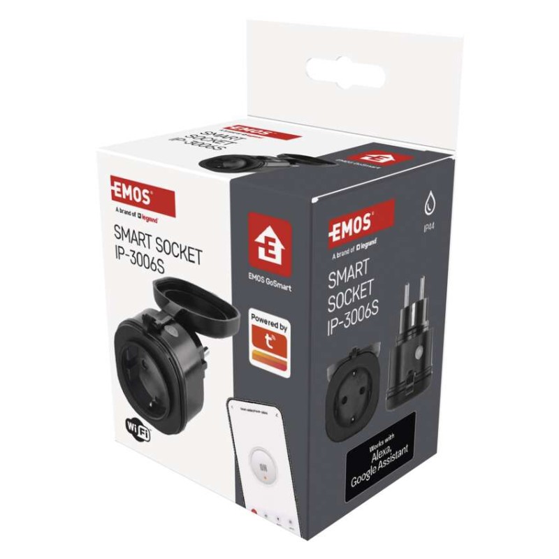 #GOSMART WIFI SOCKET IP44 WITH TIMER/WATT. SCHUKO 