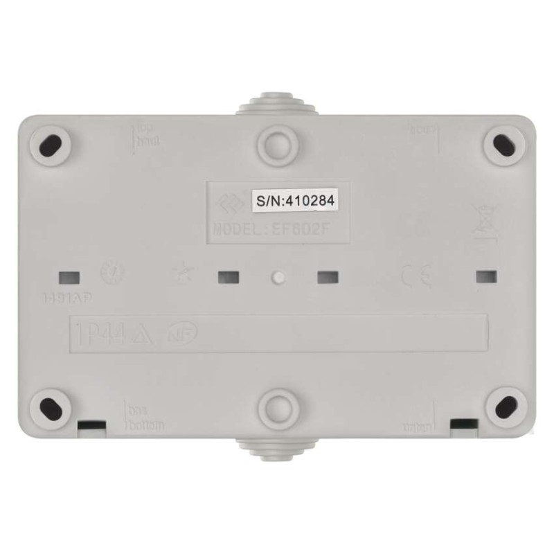 Gniazdo podwójne IP44 białe