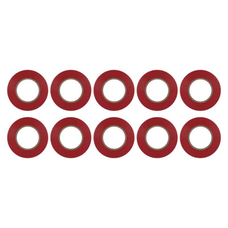 Izolačná páska PVC 19mm / 20m červená, 10ks