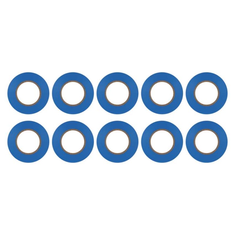 Izolační páska PVC 19mm / 20m modrá, 10 ks