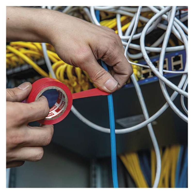 Izolační páska PVC 19mm / 20m modrá, 10 ks