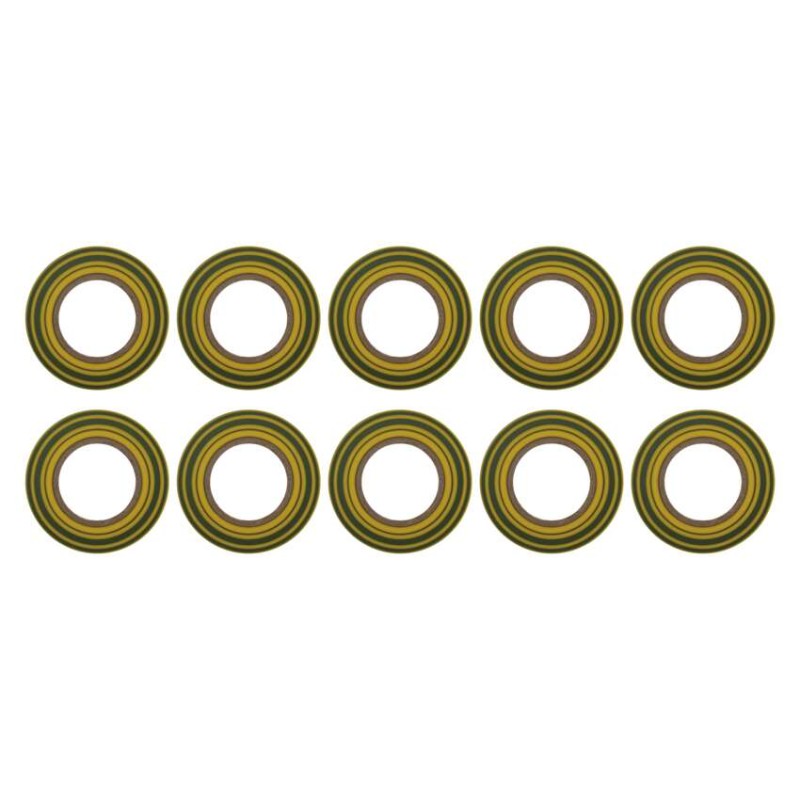 PVC-isoleerteip 19 mm / 20 m roheline / kollane, 10 tk