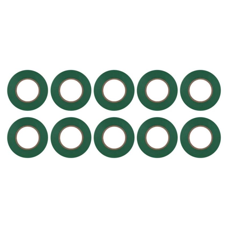 Izolační páska PVC 19mm / 20m zelená, 10 ks