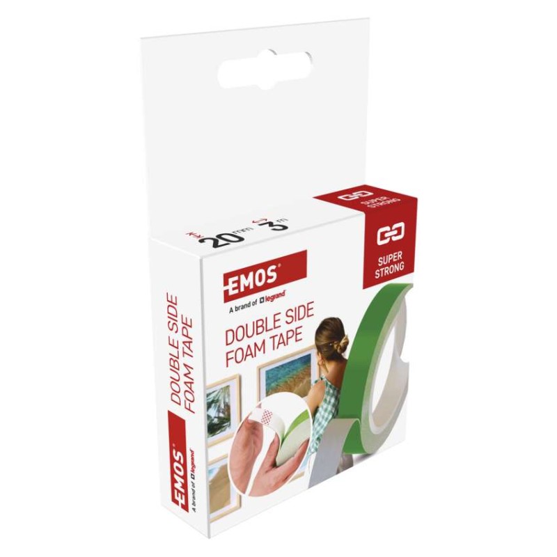  Dvipusė putų juosta 20 mm / 3 m, žalia