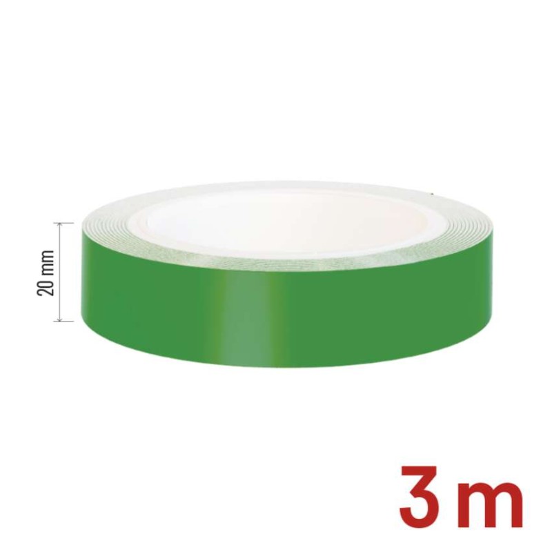  Dvipusė putų juosta 20 mm / 3 m, žalia