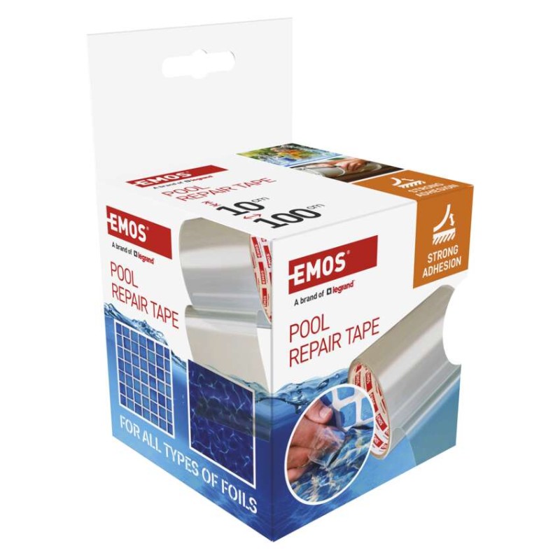 Opravná lepiaca páska na bazény, 1 m × 100 mm, transparentná
