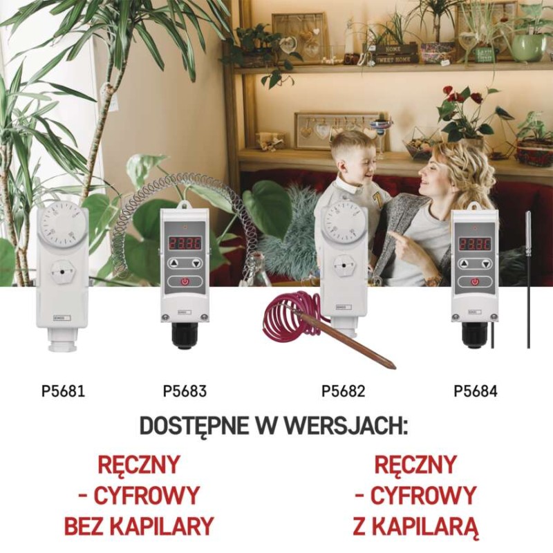 Termostat przylgowy, ręczny, P5681