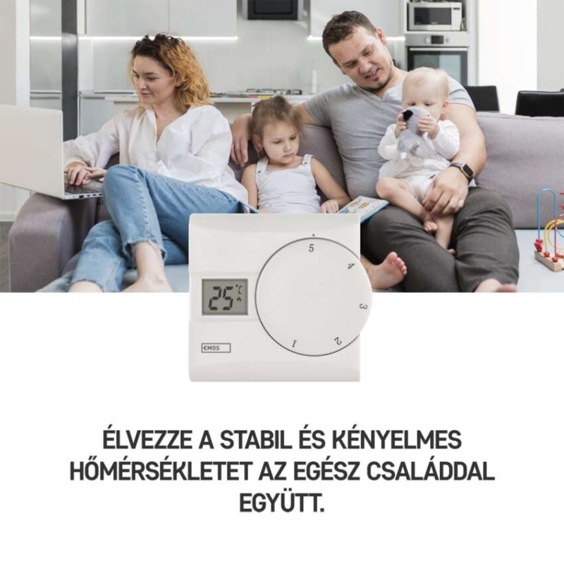 Manuális vezetékes szobatermosztát P5603R