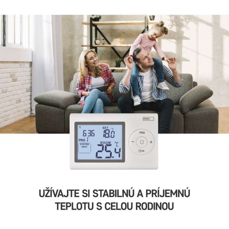 Izbový programovateľný drôtový termostat P5607