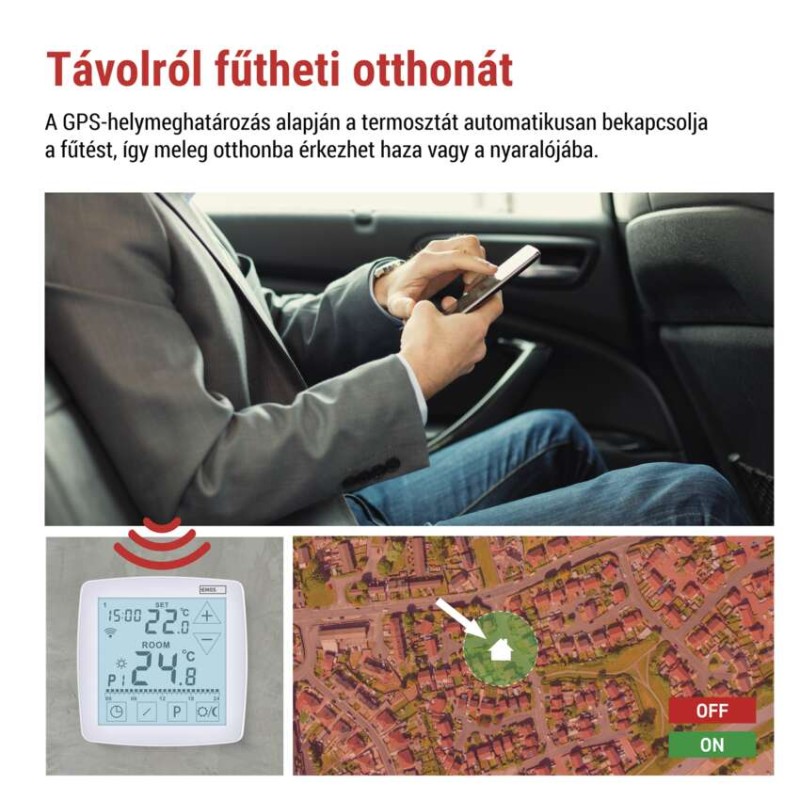 GoSmart Programozható vezetékes szobatermosztát WiFi-vel P56S01 