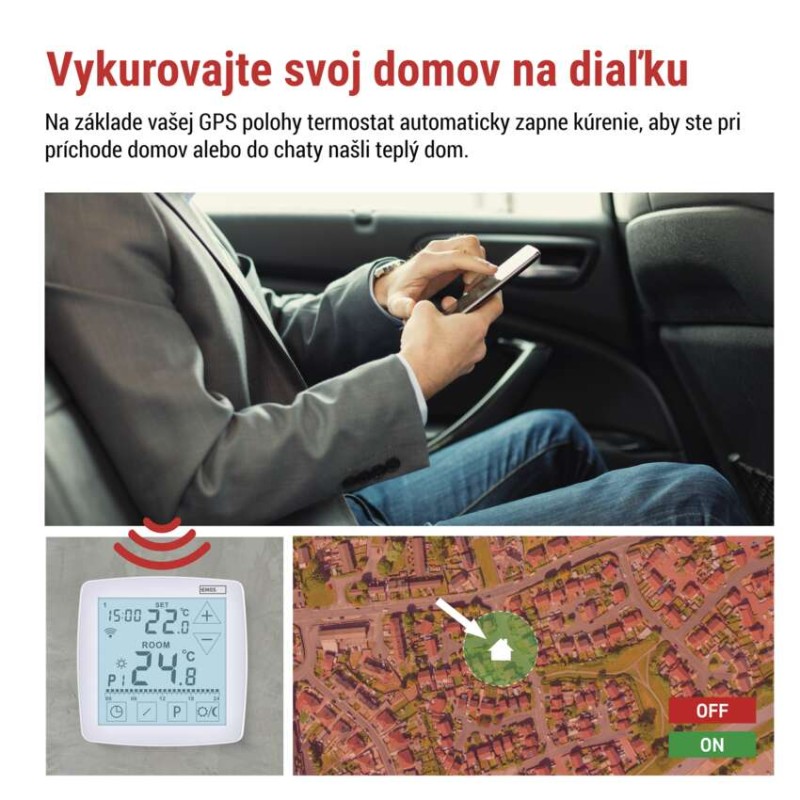 Izbový programovateľný drôtový WiFi GoSmart termostat P56S01