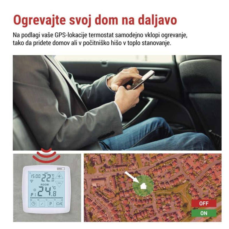 Sobni žični WiFI GoSmart termostat P56S01 s programiranjem