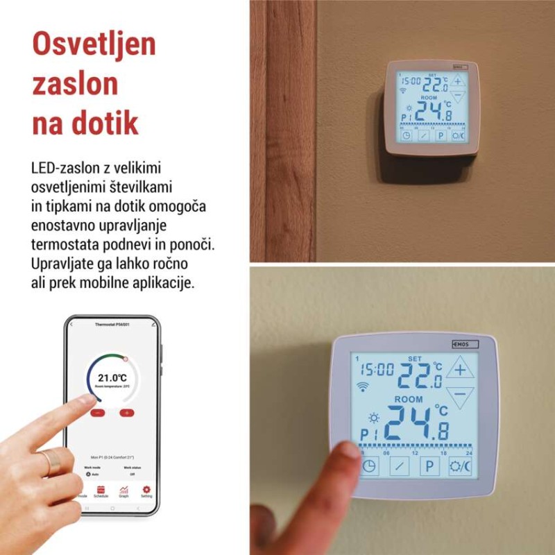 Sobni žični WiFI GoSmart termostat P56S01 s programiranjem