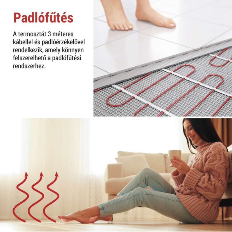 GoSmart Programozható vezetékes szobatermosztát WiFi-vel P56S01 