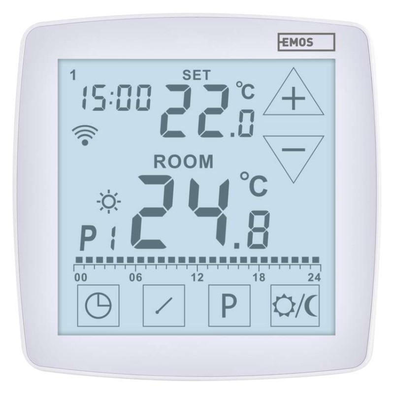 Pokojový programovatelný drátový WiFi GoSmart termostat P56S01