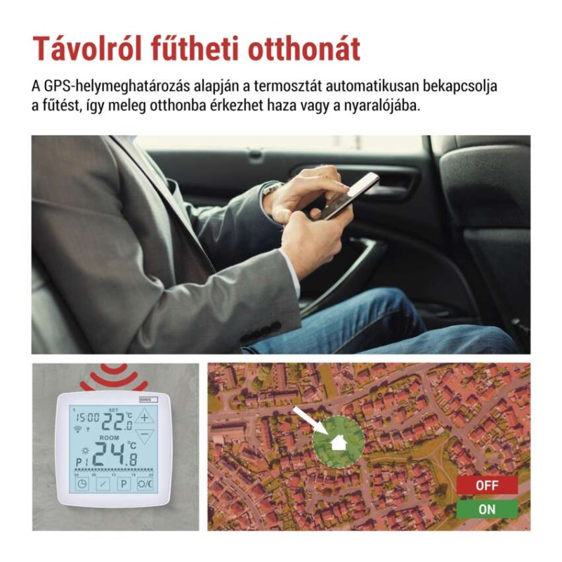 GoSmart Programozható vezeték nélküli szobatermosztát WiFi-vel P56S11 