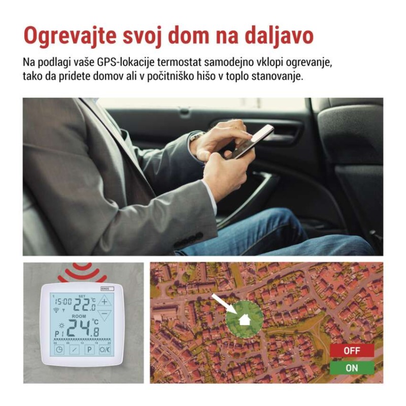 Sobni brezžični WiFi GoSmart termostat P56S11 s programiranjem