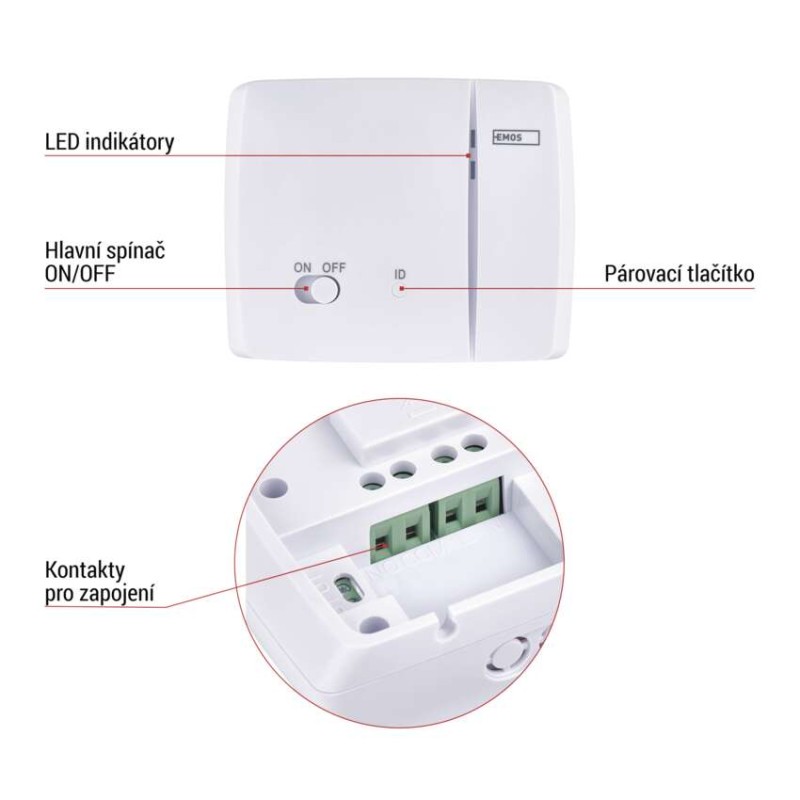 Pokojový programovatelný bezdrátový WiFi GoSmart termostat P56S11