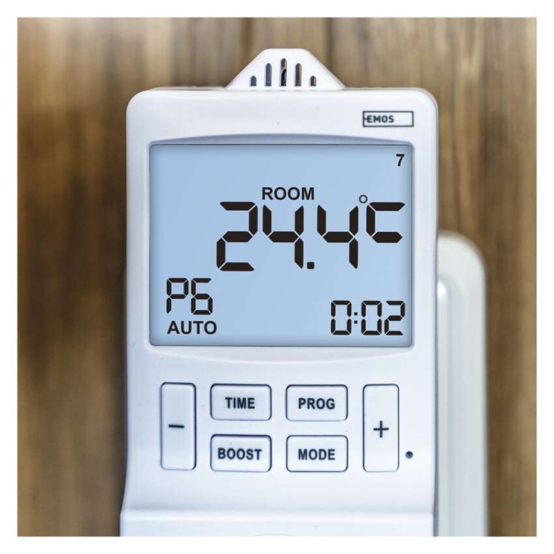 2 az 1-ben konnektoros, digitális termosztát időzítő funkcióval, schuko